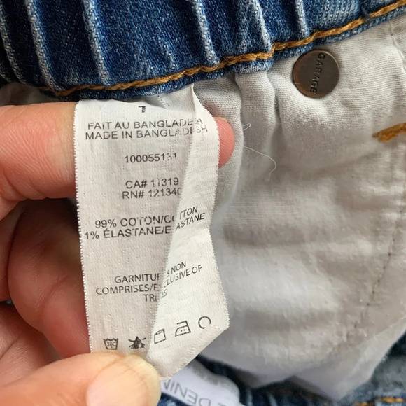 Garage Denim Mom Shorts 80’s Retro Medium Wash Size 25 - Picture 5 of 9